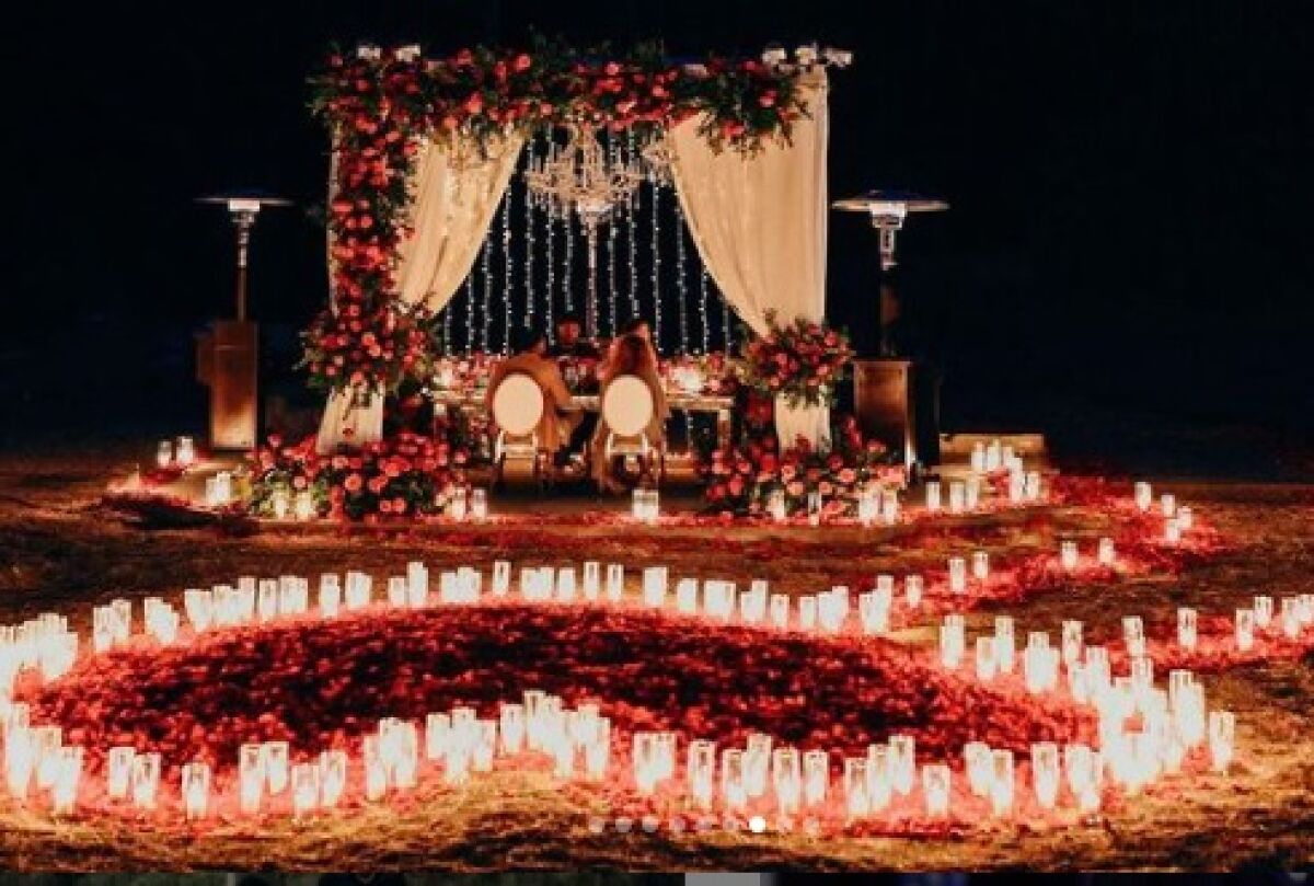 NBA star Tobias Harris proposed marriage to his girlfriend Nov. 15 by a candle-lit heart of rose petals in La Jolla.