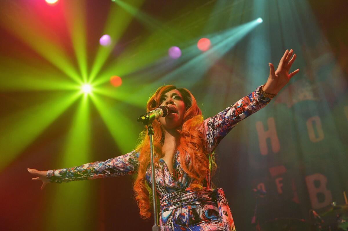 K. Michelle performs at the House of Blues on the Sunset Strip during her Rebellious Soul Tour.