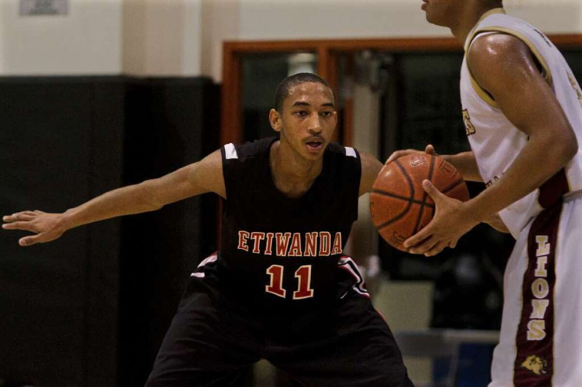 Etiwanda guard Jordan McLaughlin plays against Oaks Christian in December of 2011.