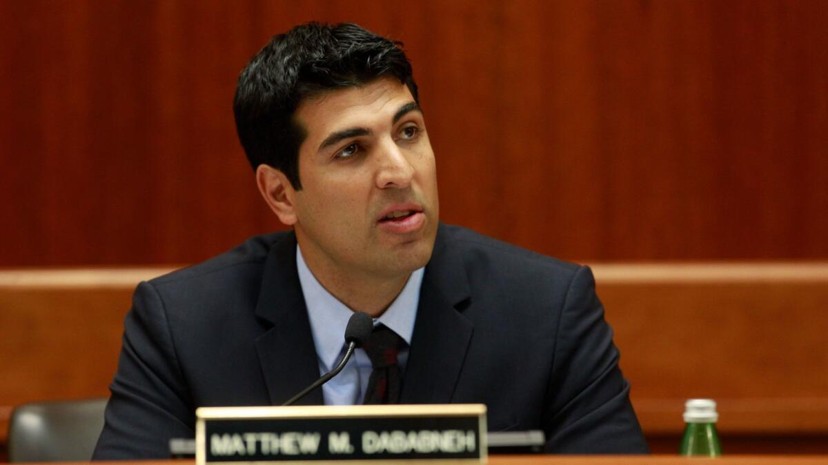 Assemblyman Matt Dababneh (D-Woodland Hills) faces accusations of sexual misconduct.