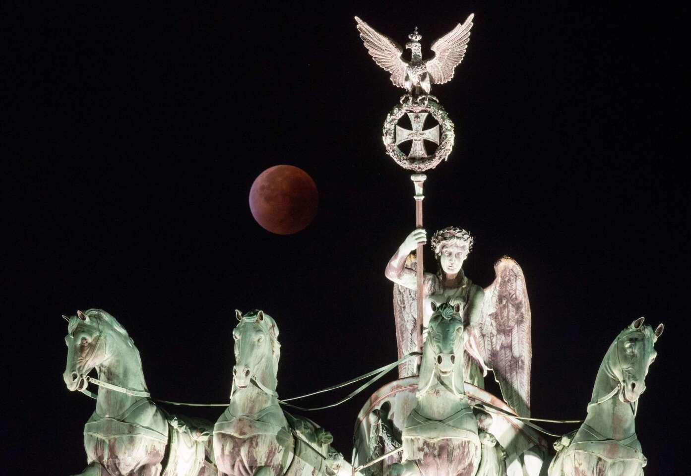 Blood moon lunar eclipse around the world