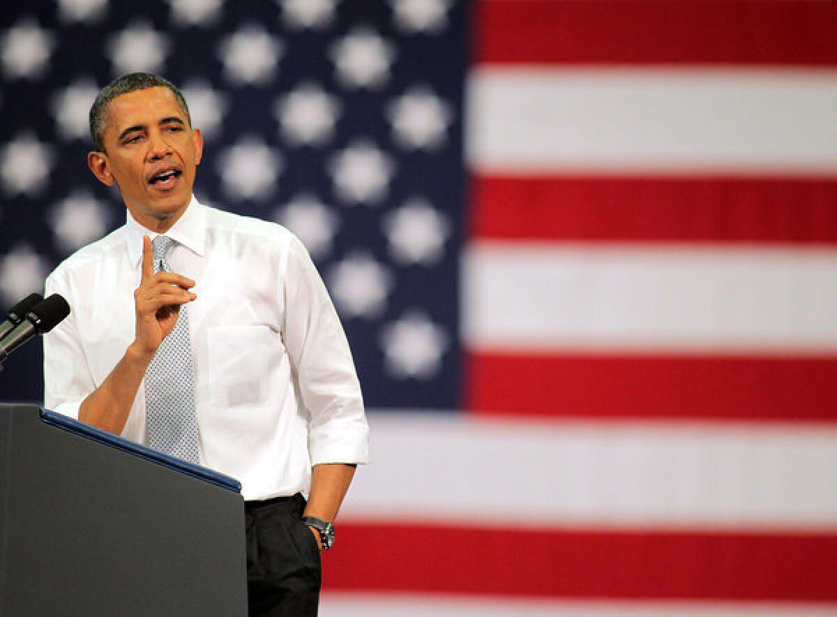 President Obama speaks on the economy at Florida Atlantic University in Boca Raton.