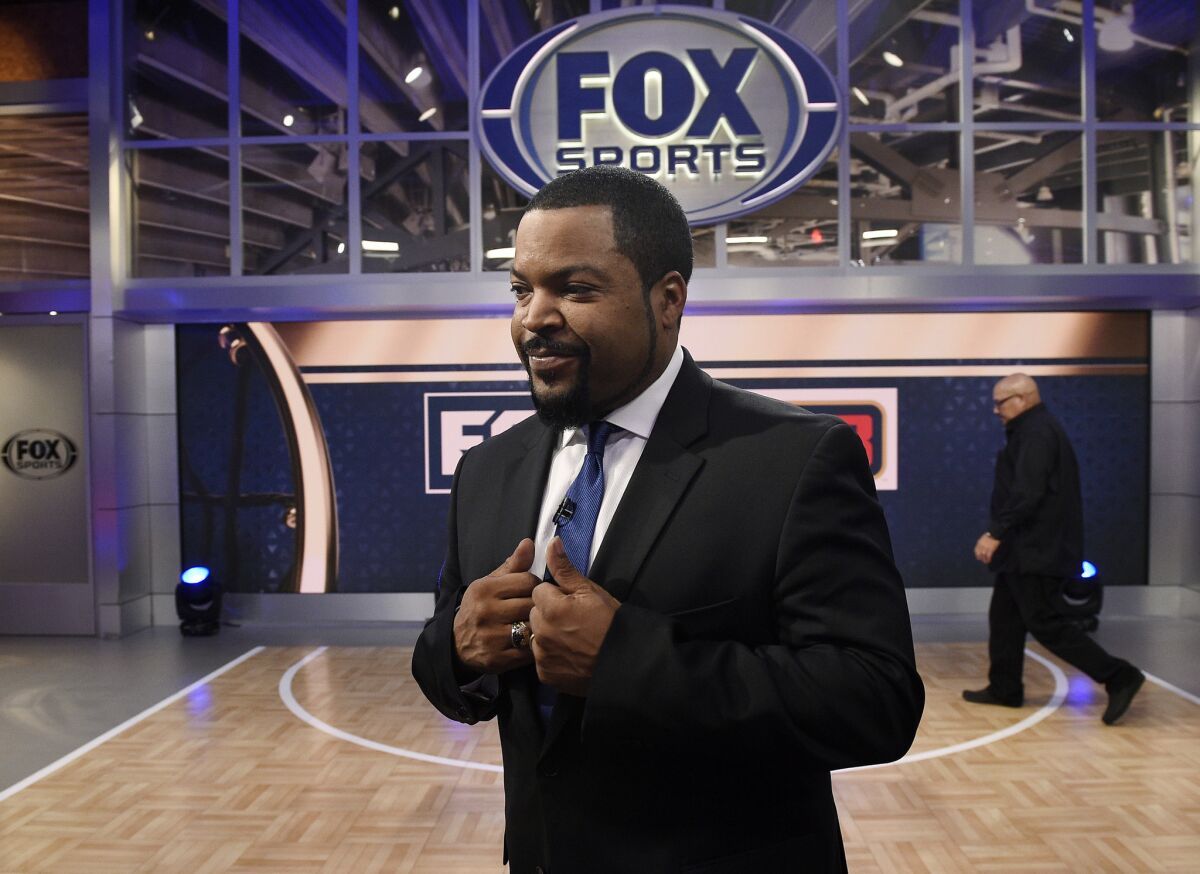 Big3 cofounder Ice Cube attends the Big3 2018 Player Draft at Fox Sports Studio on April 12, 2018, in Los Angeles.
