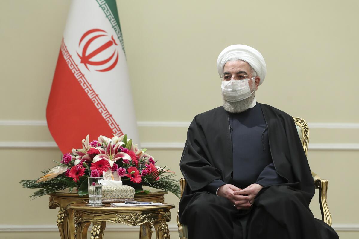 El presidente iraní Hasán Ruhani en Teherán 