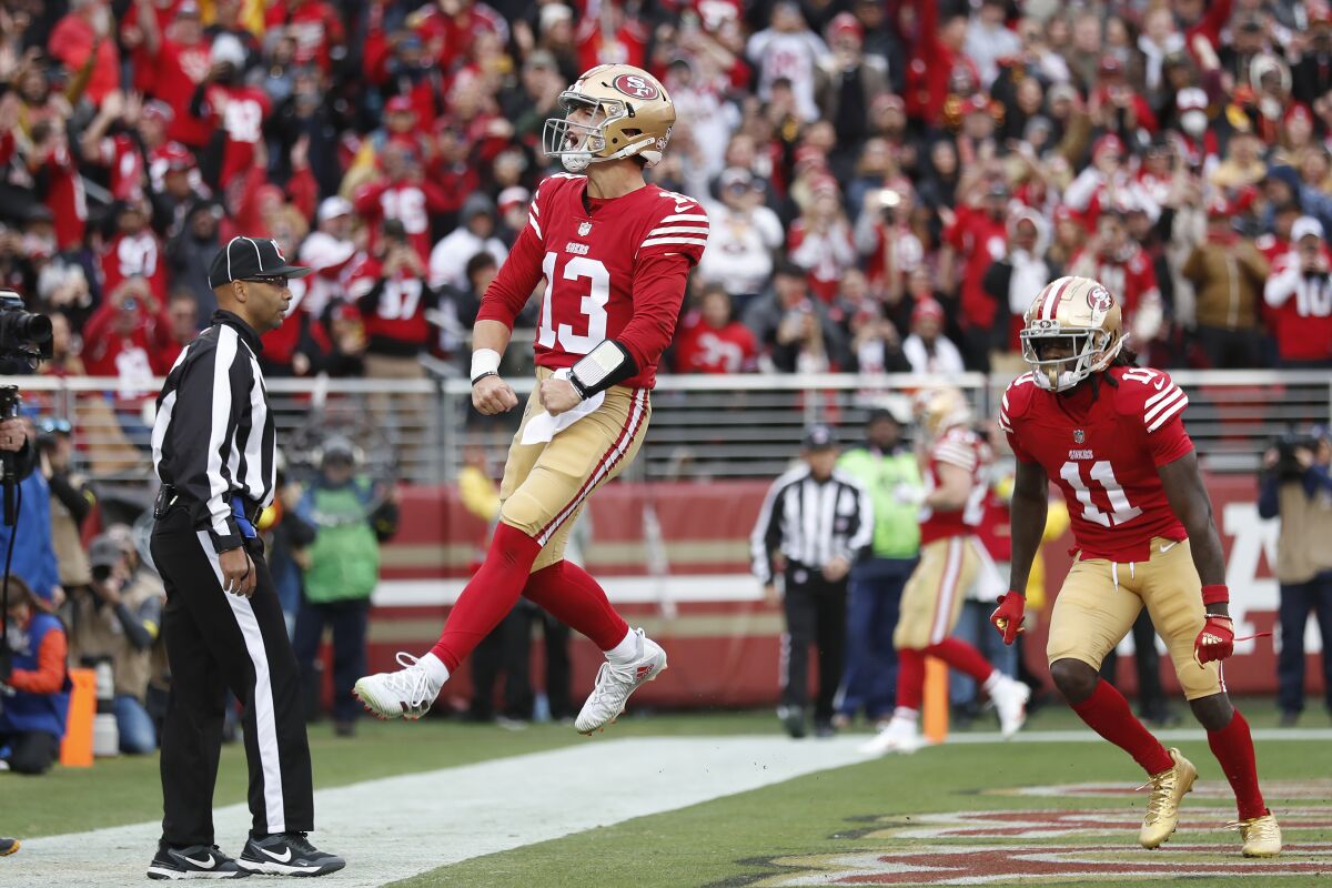 49ers QB Purdy dealing with injury after winning 1st start The San