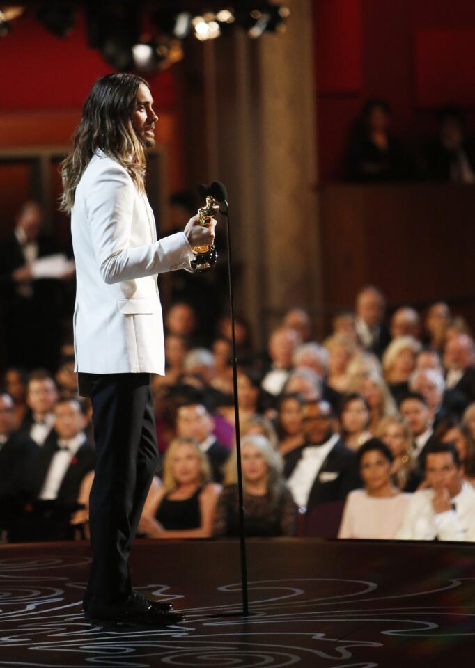 Backstage at the 2014 Academy Awards