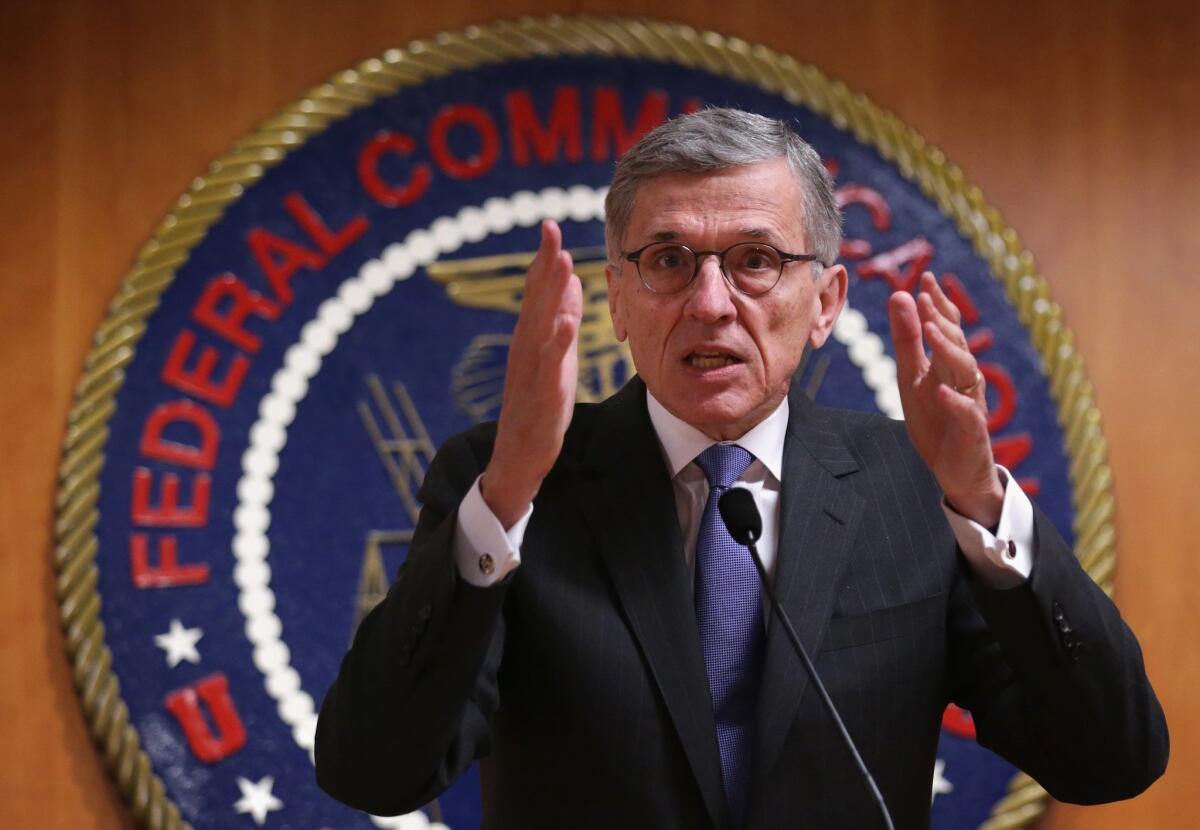 Federal Communications Commission Chairman Tom Wheeler, shown in 2014, said he hasn't decided on a departure date.