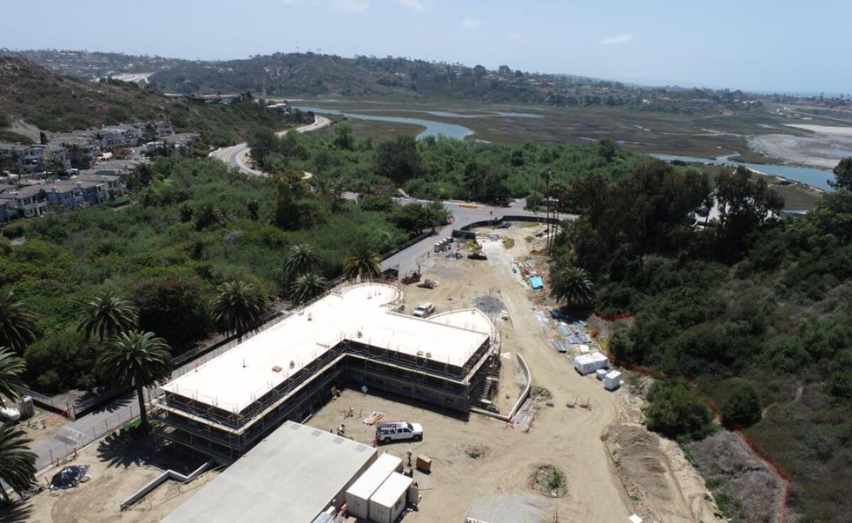 Construction of the new operations and administration building at the San Elijo Water Campus.