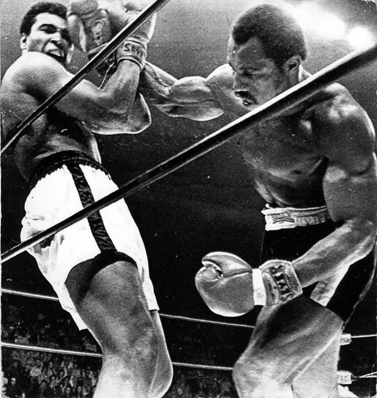 San Diego’s Ken Norton pummels Muhammad Ali at the Sports Arena on March 31, 1973.