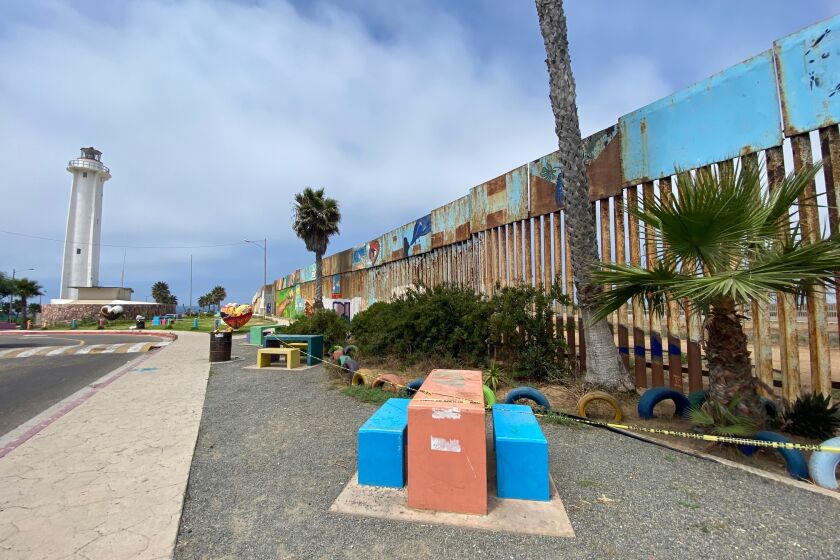 View of Friendship Park from Playas de Tijuana in August 2020.