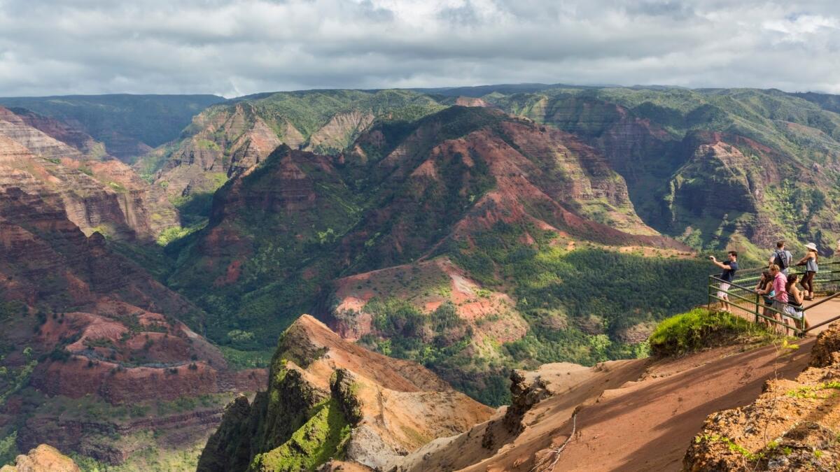 Waimea Canyon State Park, on the island of Kauai, is often called the “Grand Canyon of the Pacific.”
