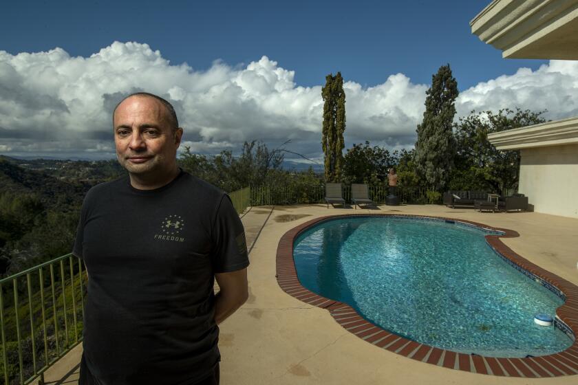 BEVERLY HILLS, CA-FEBRUARY 23, 2023: Russian businessman and former Duma member Ashot Yegiazaryan is photographed at his home in Beverly Hills. Yegiazaryan got into a dispute with two Putin-aligned oligarchs, which forced him to flee his country after getting death threats. He was able to extract a $100 million settlement from one but has since been embroiled in litigation over it. (Mel Melcon / Los Angeles Times)