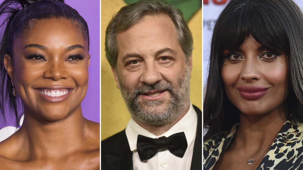 Headshots of three people smiling.