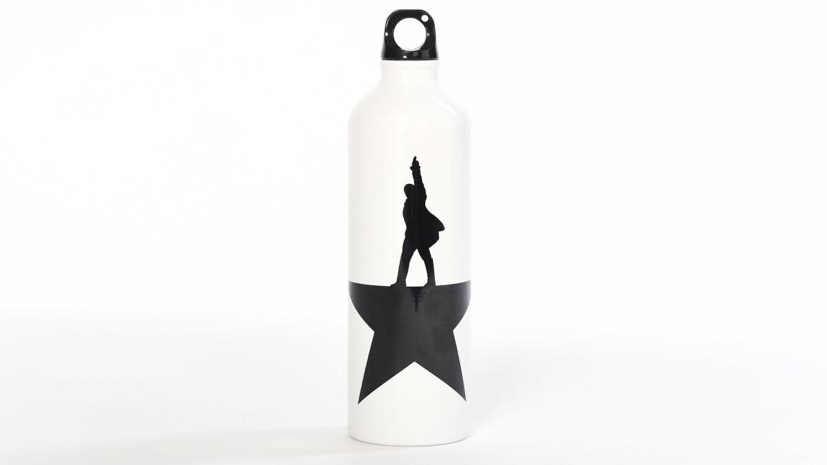 Black and white water bottle
