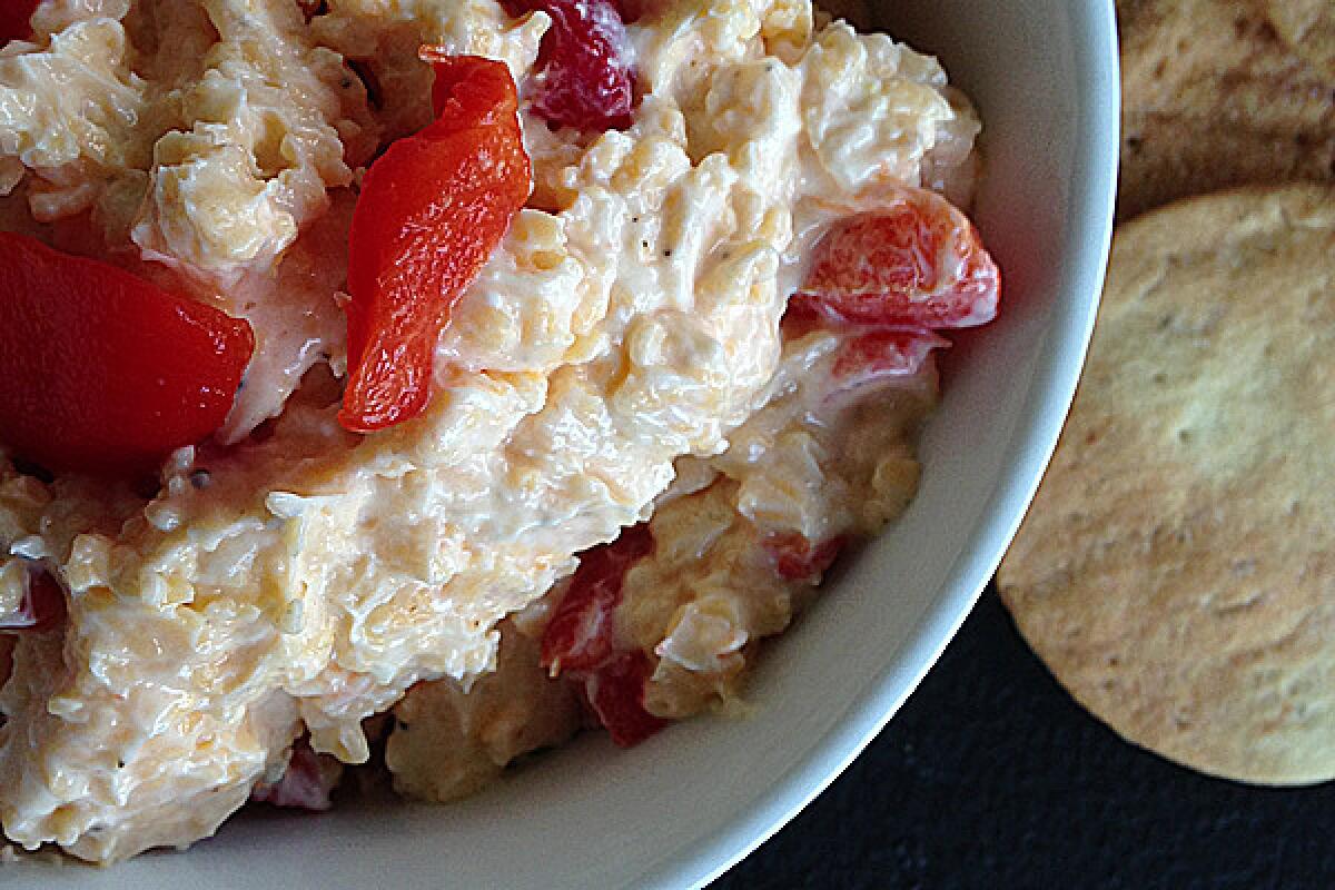 Damaris Phillips' pimento cheese. Better double the recipe...