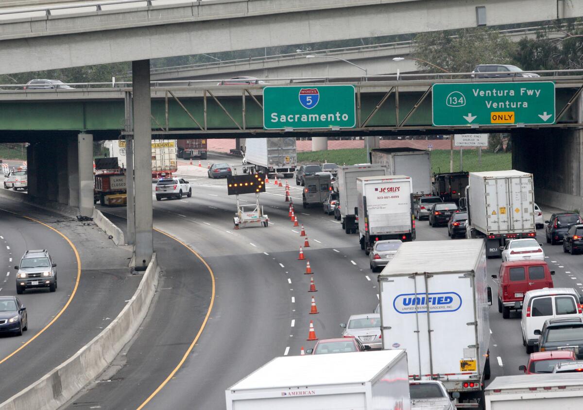 All northbound lanes of the Golden State (5) Freeway were closed for four hours Friday morning due to a fatal seven-car crash in which one man died, officials said.