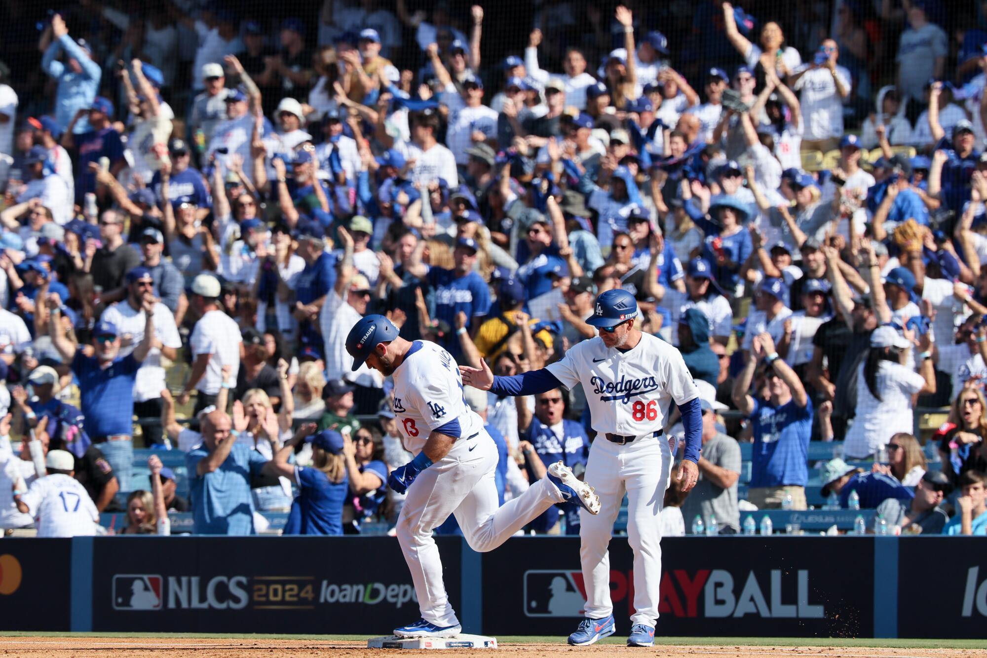 Bullpen sport blows up in grand trend as Dodgers lose to Mets in NLCS Recreation 2 2 Max Muncy celebrates after hitting a solo home run in the fifth inning of Game 2 of the NLCS at Dodger Stadium.