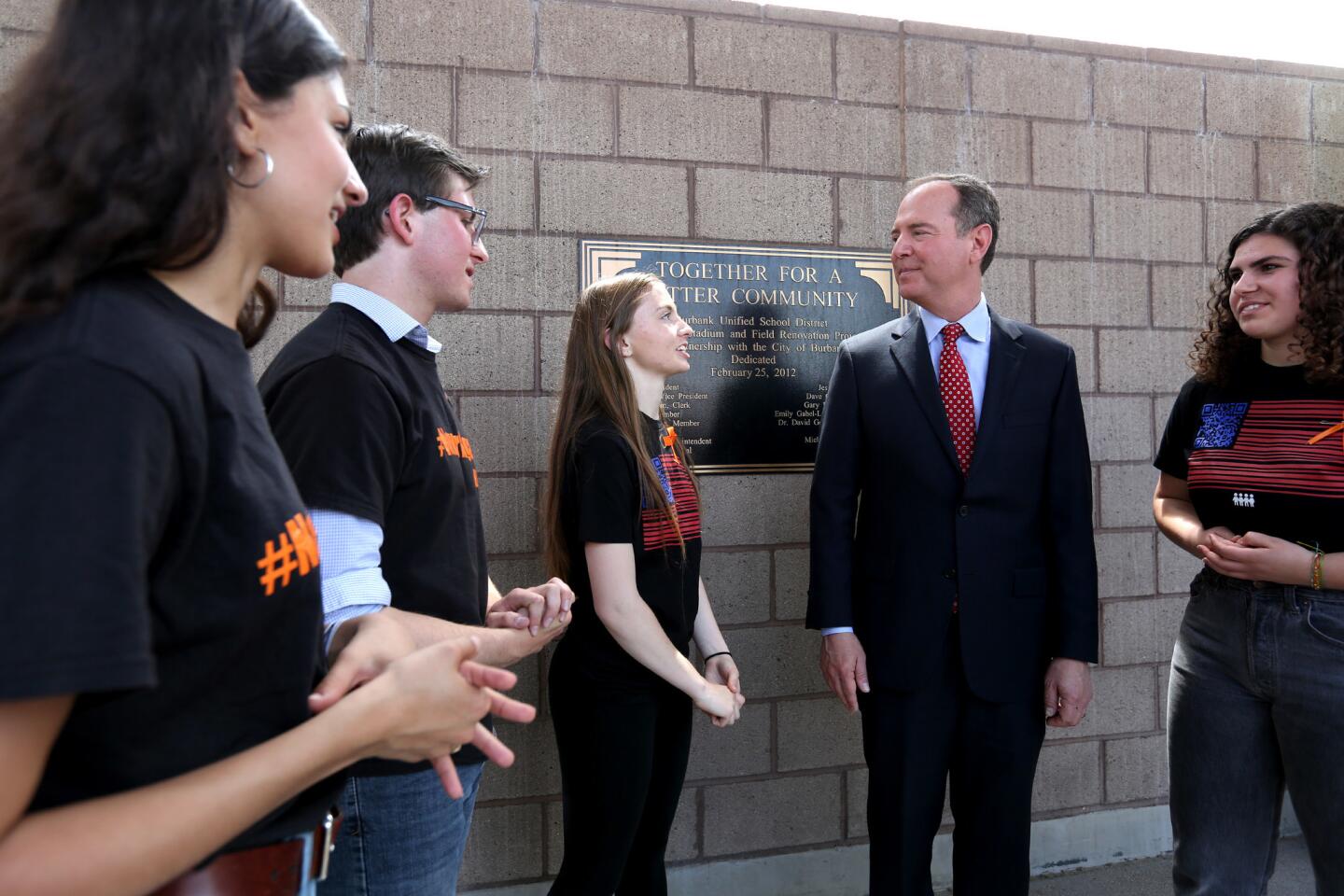 Photo Gallery: Congressman Schiff speaks at Burroughs High rally against gun violence