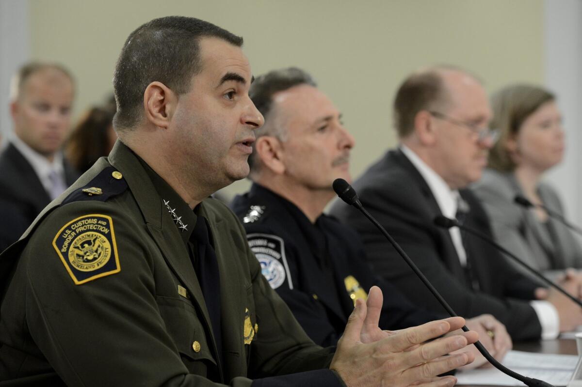 The U.S. Senate passed a bipartisan immigration bill that has moved to the GOP-controlled House. Above: U.S. Border Patrol Chief Michael Fisher, left, testifies on Capitol Hill before a House Oversight and Government Reform subcommittee hearing on border security.