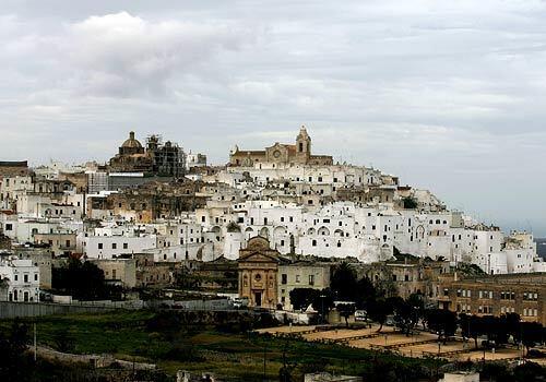 The town of Ostuni, in the hills of Puglia, Italy, is chockablock with baroque and rococo buildings.