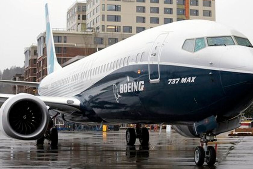 FILE - In this March 7, 2017 file photo the first of the large Boeing 737 MAX 9 models, Boeings newest commercial airplane, sits outside its production plant in Renton, Wash. Frustrated by the loss of thousands of Boeing jobs in recent years, lawmakers are weighing two measures that would tie Boeing's eligibility for tax breaks to the amount of people they employ in Washington. The House Finance Committee heard public testimony on the measures Tuesday, May 2. (AP Photo/Elaine Thompson, File)