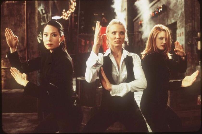 Lucy Liu, Cameron Diaz and Drew Barrymore in "Charlie's Angels."