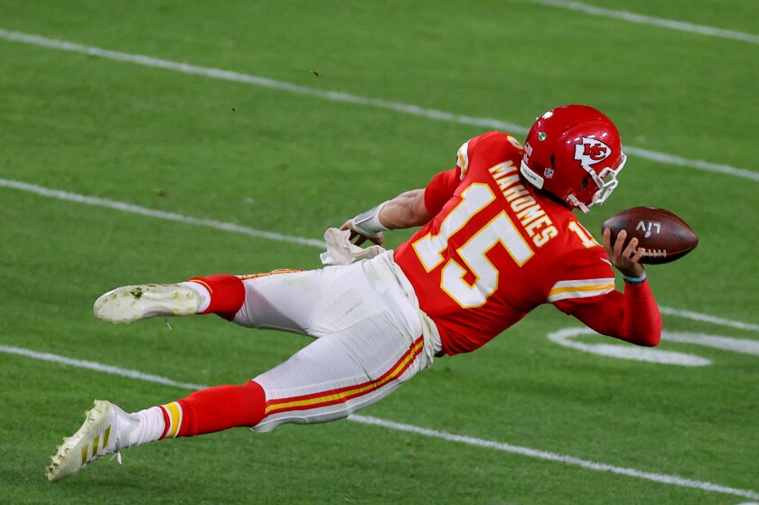 Patrick Mahomes nearly threw a touchdown pass from this angle in Super Bowl against Tampa Bay.