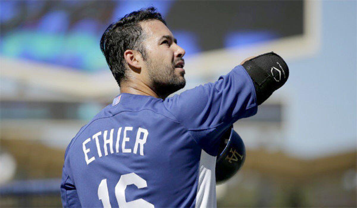 Andre Ethier started his first game for the Dodgers since Sept. 15 in Game 1 of the NLCS. He will not start on Saturday in Game 2, though.