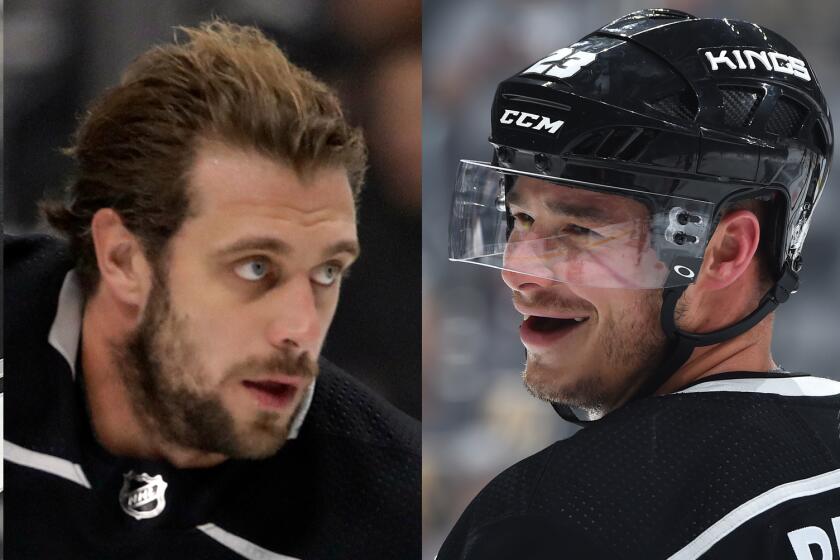 From left: Drew Doughty, Anze Kopitar, Dustin Brown and Jonathan Quick remain the Kings' core players as the team prepares for the 2019-20 season.
