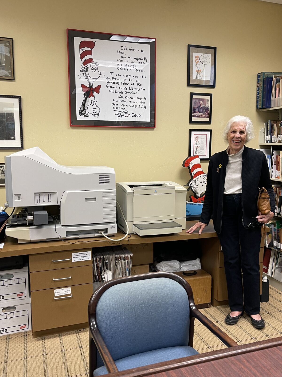 Claudia Prescott, former secretary for Theodor Geisel and now the president of the Dr. Seuss Foundation