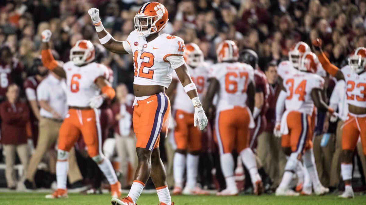 Defensive back K'Von Wallace and Clemson teammates appear to be in the running for a second consecutive national championship.