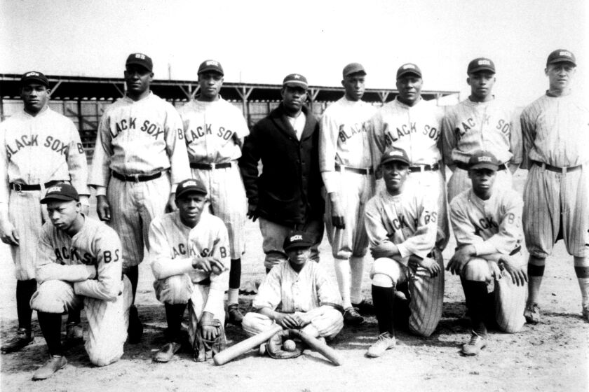 The Negro League Baltimore Black Sox pose for team portrait sometime during the 1925 season. 