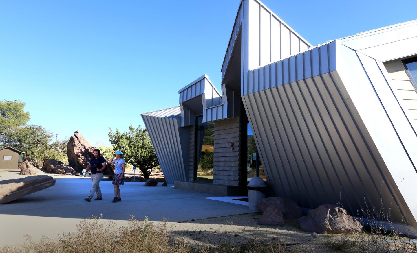 The Interpretive Center, off the main parking lot, by the entrance to Vasquez Rocks Natural Area Park.