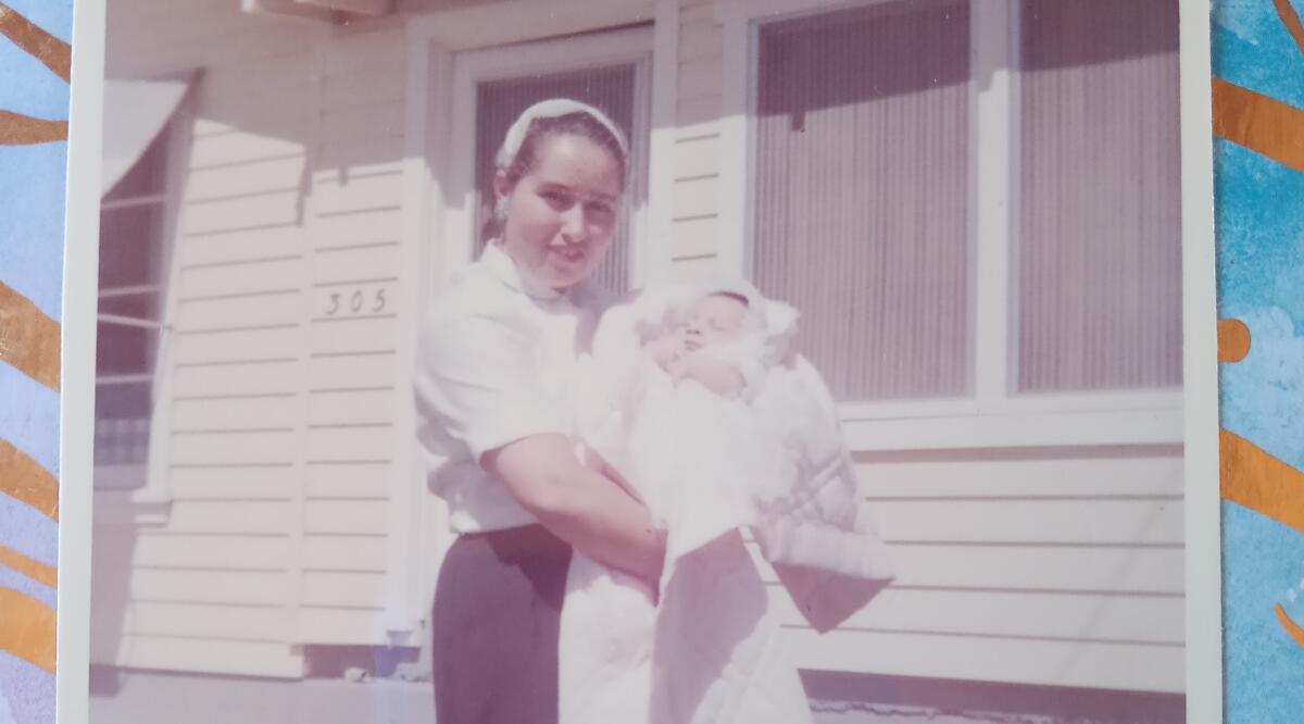 Maria Elena Rodgers Leon is shown in 1961 with her daughter, Agnes Ann Leon.