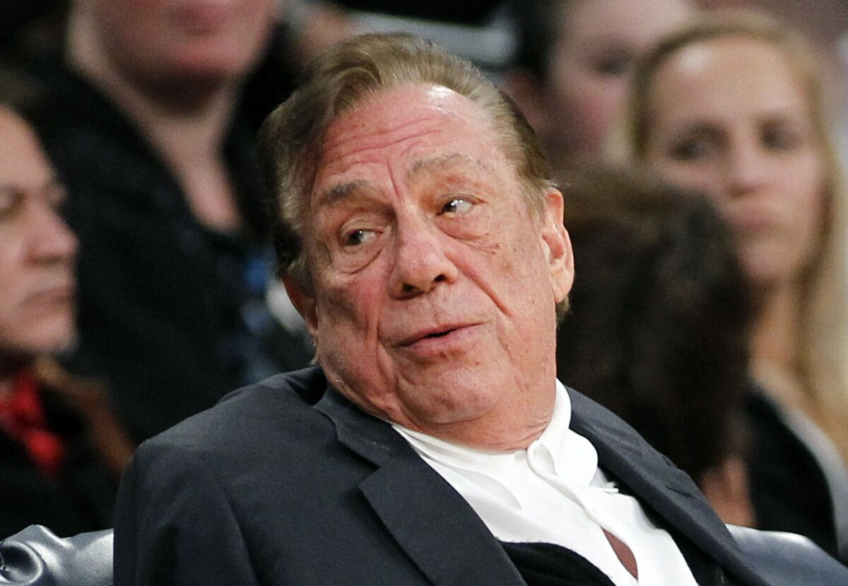 Clippers owner Donald Sterling watches his team play in 2011.