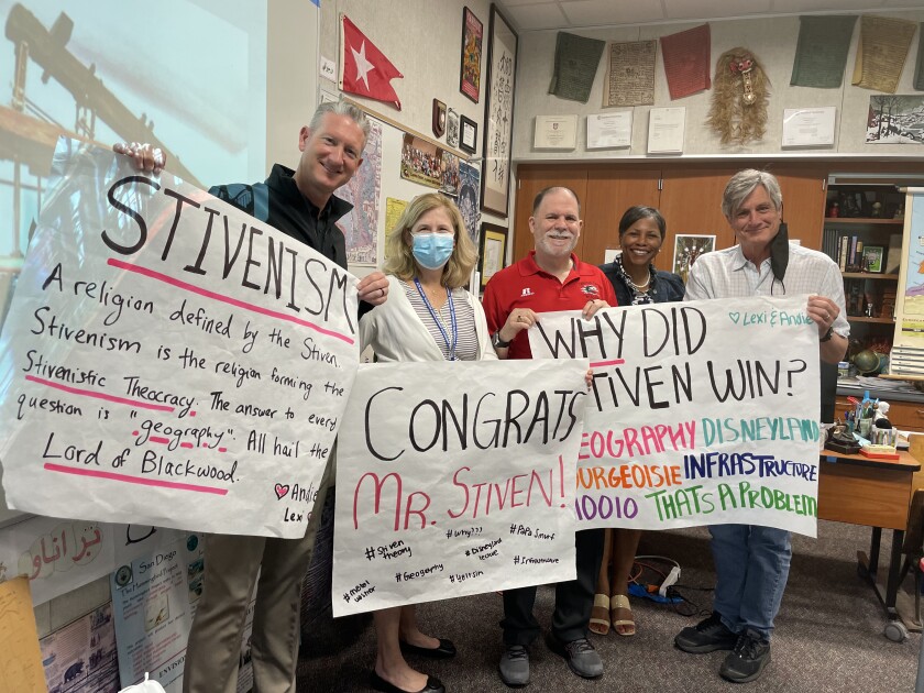 SDUHSD Teacher of the Year Timothy Stiven