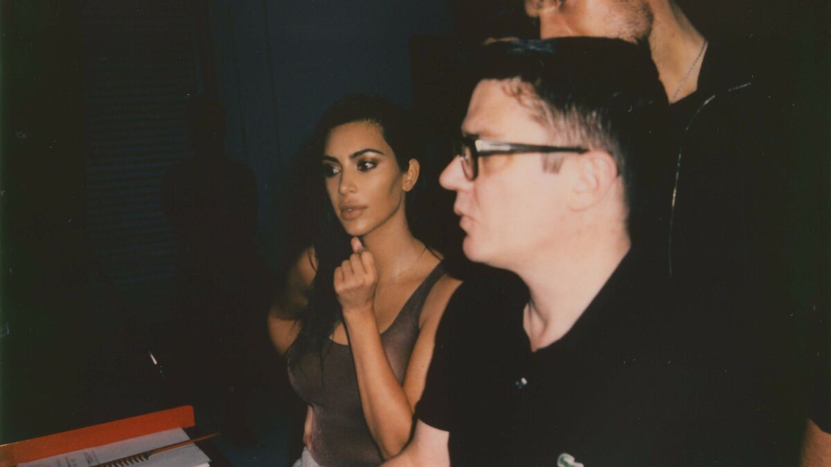 Behind the scenes of the KKW Beauty campaign shoot. (KKW Beauty / WWD)