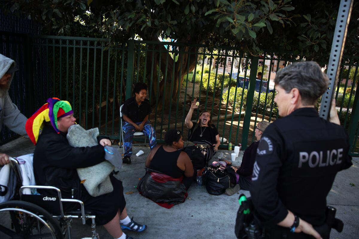 Homeless camp in Hollywood
