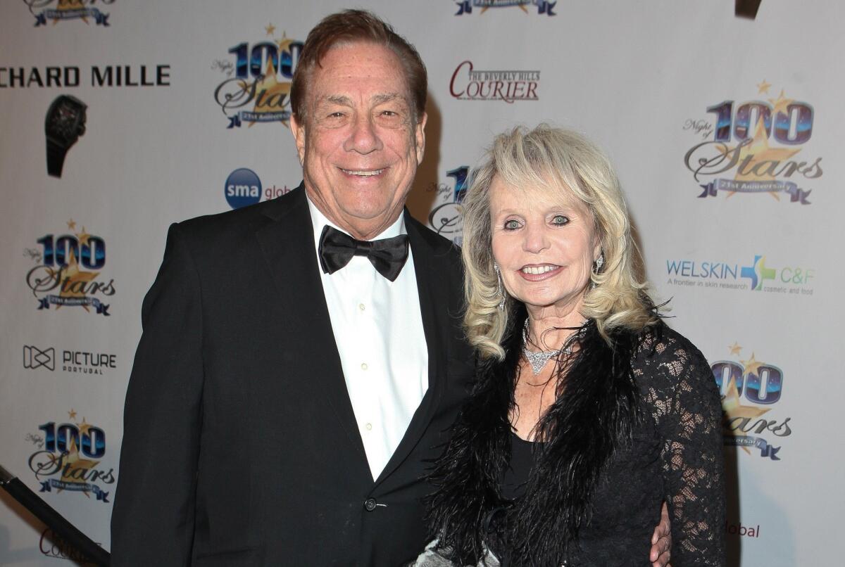 Donald Sterling and wife Shelly arrive at the Night of 100 Stars Awards Gala in Beverly Hills in 2011.