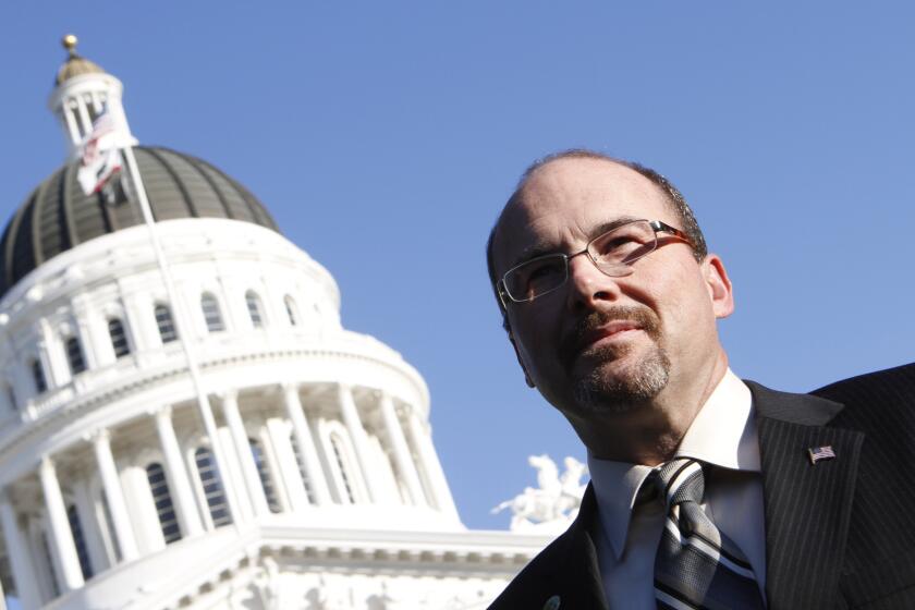 Assemblyman Tim Donnelly (R-Twin Peaks) proposed arming teachers to protect schools, but his bill was rejected Wednesday by his Assembly colleagues.