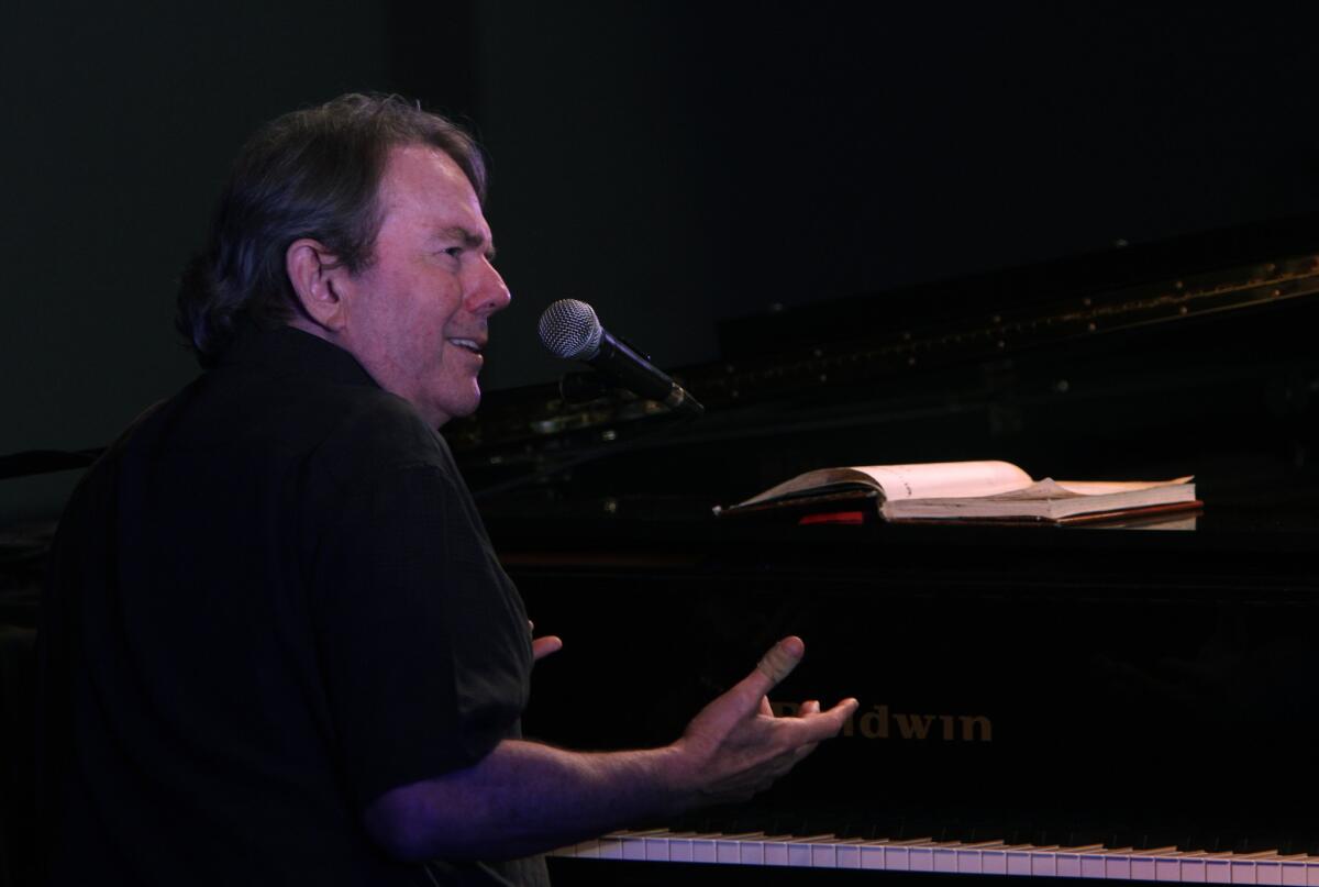 Songwriter Jimmy Webb, shown during a 2013 performance in MacArthur Park, returns to the location for a July 9 show and is expected to sing the song born at the park.