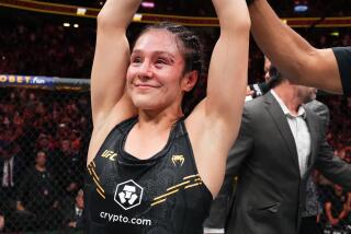 LAS VEGAS, NEVADA - SEPTEMBER 16: Alexa Grasso of Mexico reacts after retaining her title with a draw against Valentina Shevchenko of Kyrgyzstan in the UFC flyweight championship fight during the Noche UFC event at T-Mobile Arena on September 16, 2023 in Las Vegas, Nevada. (Photo by Chris Unger/Zuffa LLC via Getty Images)