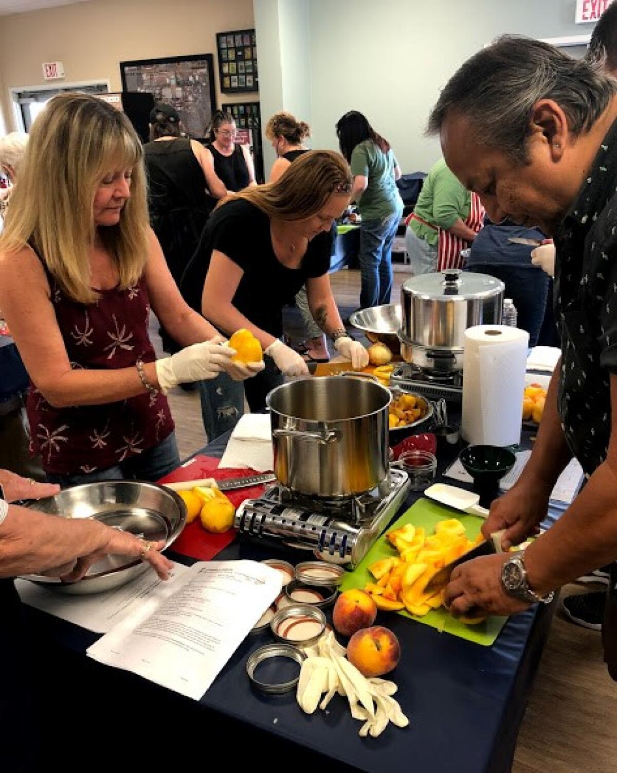 A class led by the University of California Cooperative Extension Master Food Preservers of Orange County at Centennial Farm.