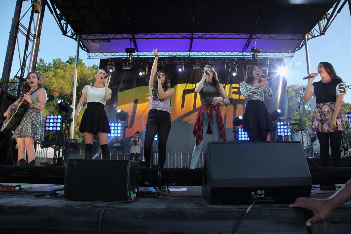 Cimorelli at a June 7 performance in New York City.