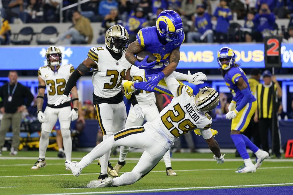 Rams fend off Saints' rally to win and stay on track for playoffs - Los ...