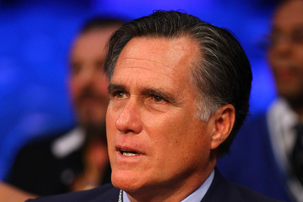 Former Republican presidential candidate Mitt Romney, who spent inauguration day at his home in La Jolla, Calif.