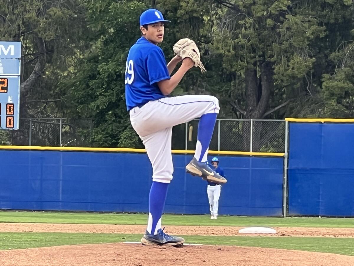 Oscar Lopez of El Camino Real struck out seven in six innings in a 5-1 win over Birmingham.