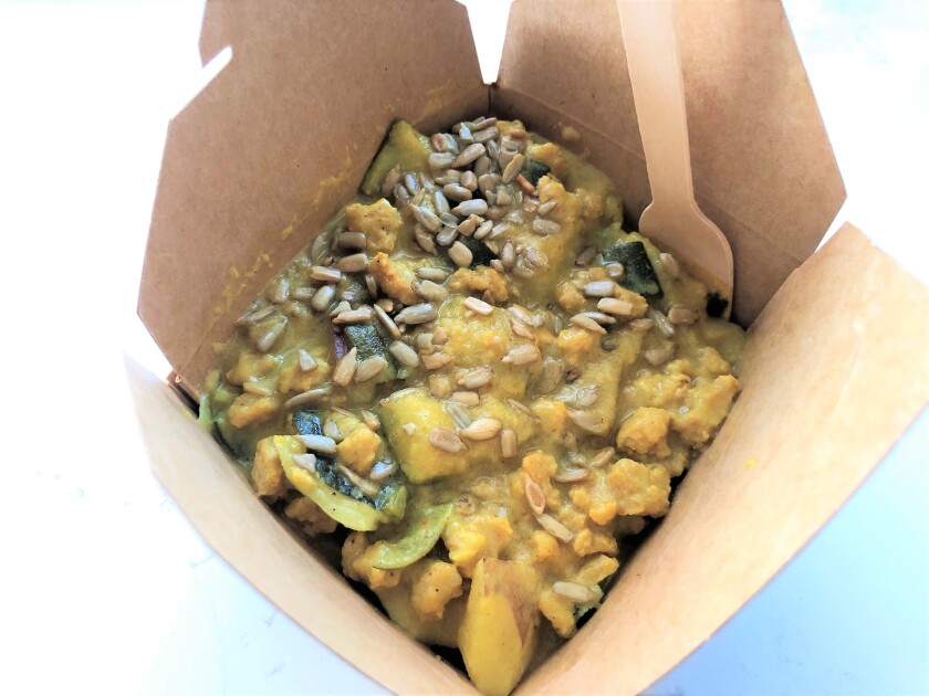 Buddha Bowl vegan curry at the Vegan Food Popup's new Vista location.