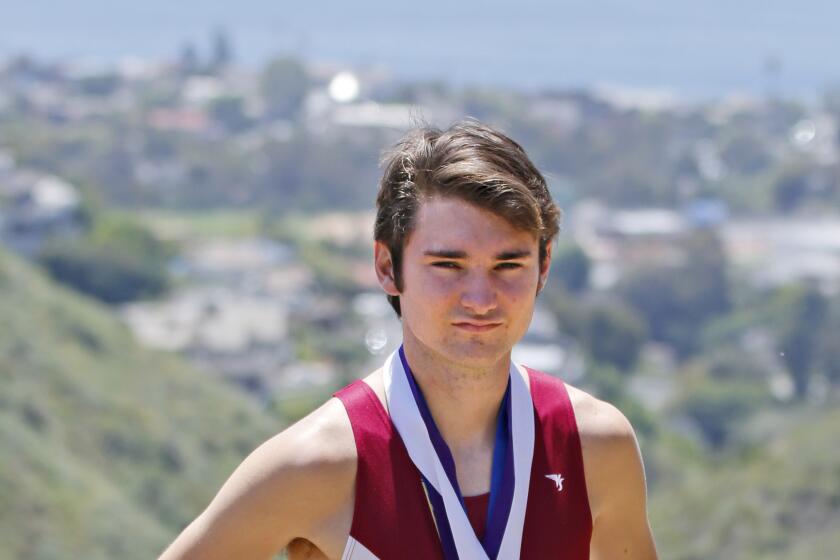 Laguna Beach High School runner Logan Brooks was named Sunset Conference Wave League Male Athlete of the Year.