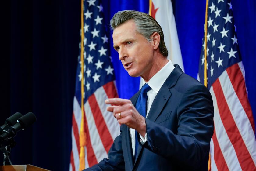 California Gov. Gavin Newsom delivers his annual State of the State address in Sacramento on March 8.